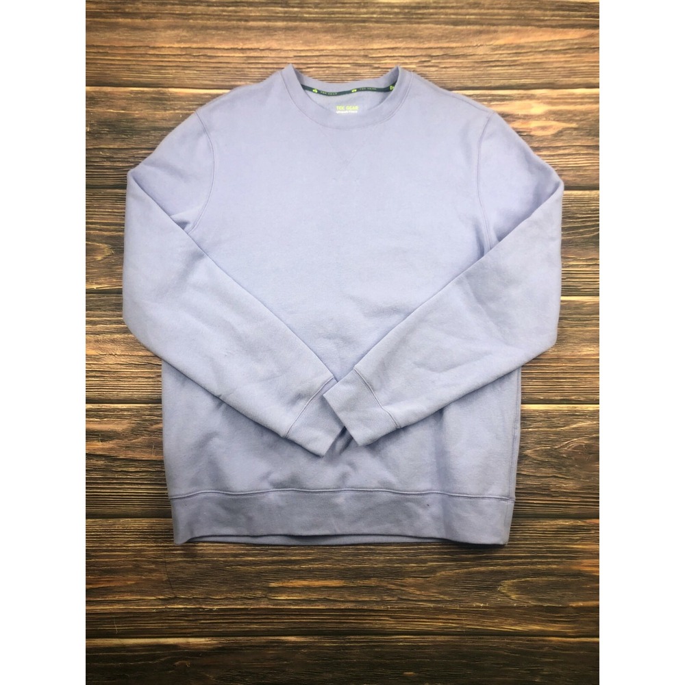 Tek Gear Mens Medium Light Blue Crewneck Sweater Fleece Outdoors Nature Hiking